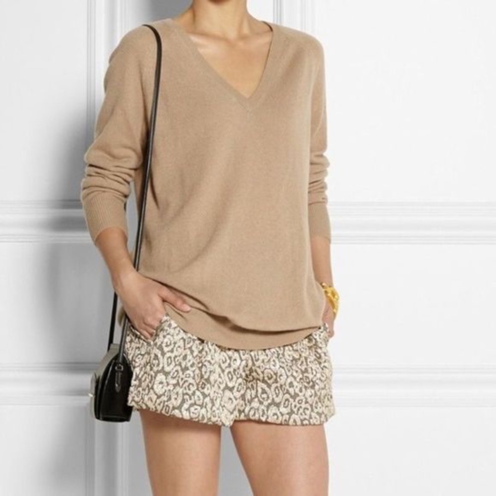 EQUIPMENT Femme Asher V-Neck Cashmere Sweater Camel Size Small from Revolve